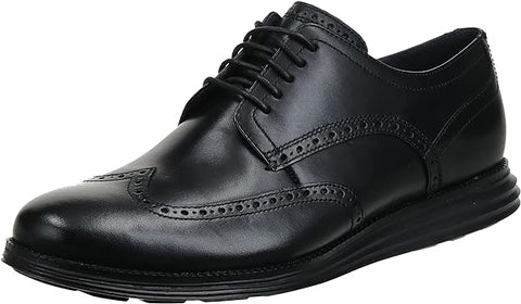 Cole Haan Grand Tour Wing Oxford Black/Black Leather Lace Up Cutout Sneakers