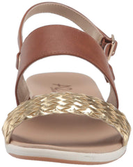 Aerosoles A2 Women's First Watch Flats Sandals Ankle Strap Dark Tan Combo