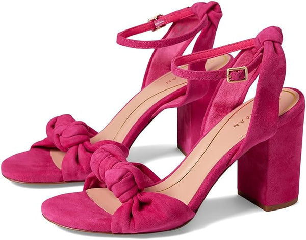 Cole Haan Kaycee Pink Peacock Eco Flora/Dark Natural Outsole Heeled Sandals