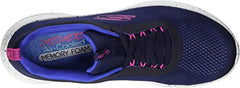 Skechers New Horizon Navy/Hot Pink Pull On Breathable Mesh Low Top Sneakers