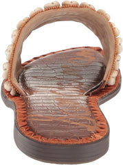 Sam Edelman Gale Cognac Multi Open Squared Toe Slip On Flats Slides Sandals