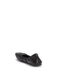 Vince Camuto Breliss Black Slip-On Square Toe Leather Ballet Flat