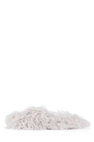 Jeffrey Campbell Morning Grey Slipper-Inspired Furry Slide Long Faux Shearling