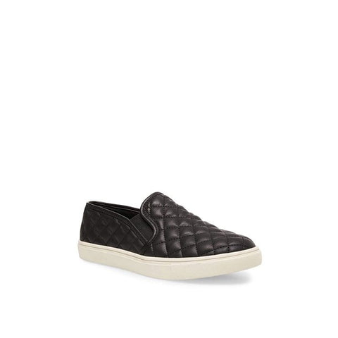 Steve Madden Ecentrcq Sporty Chic Quilted Slip-on Sneakers Black