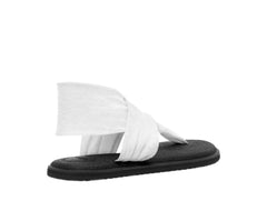 Sanuk Yoga Sling 2 White Slip On Lightweight Ankle Strap Cushioned Sandals