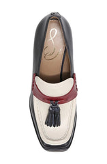 Sam Edelman Jed Baltic Navy/Modern Ivory/Bordeaux Slip On Squared Toe Loafers