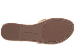 Lucky Brand Gladas Light Desert Tan Espadrille Wedge Sandal Open Toe Platform