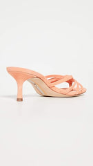 Sam Edelman Jedda Melon/Orange/Pink Strappy Leather Stiletto Heeled Sandals