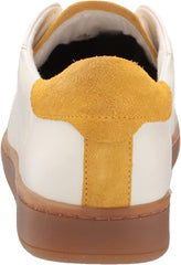 Sam Edelman Josi White/Sunset Yellow Lace Up Round Toe Low Top Fashion Sneakers