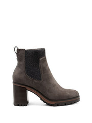Vince Camuto Denniel Peltro/Dark Grey Pull On Rounded Toe Block Heeled Boot