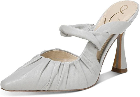 Sam Edelman Tillary Pebble Grey Slip On Pointed Toe Stilleto Heel Fashion Mules