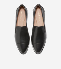 Cole Haan Grand Ambition Slip On Loafers Black/Black Pointed Toe Flat Shoes