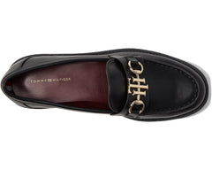 Tommy Hilfiger Trevys Black Slip-On Moc-Toe Fashion Loafers Flats Shoes