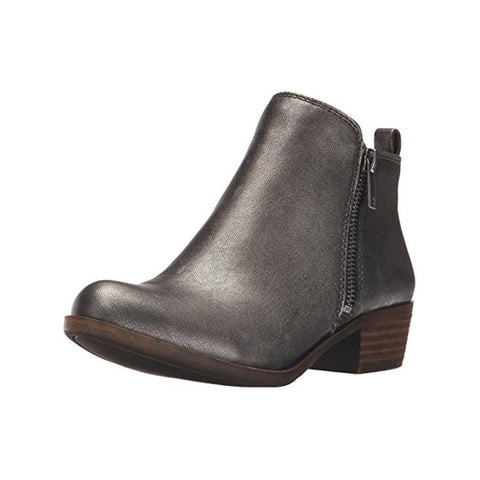 Lucky Brand Basel Low Cut  Almond-Toe Ankle Booties PEWTER