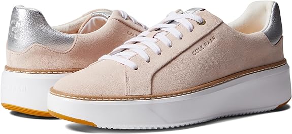 Cole Haan Grandpro Cloudfeel Topspin Peach Whip Leather Chunky Low Top Sneakers