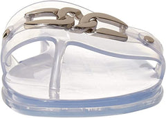 Vince Camuto Evolet Clear Slip On Rounded Open Toe Jelly Flip Flop Sandal