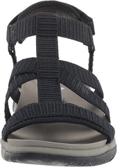 Dr. Scholl's Adalia Navy Fabric Ankle Strap Open Toe Breathable Flats Sandals