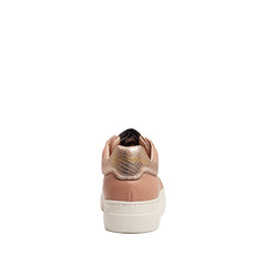 Sam Edelman Wess Beige Leather Lace Up Rounded Toe Fur Detailed Low Top Sneakers