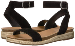 Lucky Brand Women's Garston Black Comfortable Everyday Flats Sandals