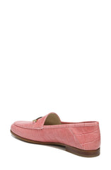 Sam Edelman Lior Cherry Blossom Almond Toe Slip On Stacked Heel Fashion Loafers