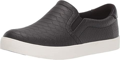 Dr. Scholl Shoes Women's Madison Fashion Sneaker Black Python Leather Slip On