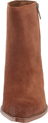 Sam Edelman Jane Frontier Brown Leather Pointed Toe Block Heel Western Bootie