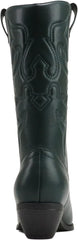 Soda Reno Green Western Cowboy Pointed Toe Knee High Pull On Tabs Western Boots