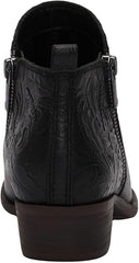 Lucky Brand Basel Black/Black Design  Low Cut Fashion Designer Zipper Ankle Booties