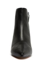 Schutz Mikki Low Black Side Zipper Pointed Toe Stiletto Mid Heel Ankle Boots