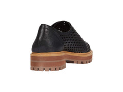 Vince Camuto Mritsa Black Leather Perforated Slip-On Derby Oxford Sneakers