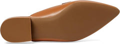 Cole Haan Piper Bow Pecan Leather Pointed Toe Slip On Classic Mules Shoes