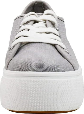 Steve Madden Elore Light Grey Lace Up Chunky Heel Low Top Breathable Sneakers