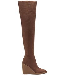Jessica Simpson Cassida Tobacco Brown Thigh Over The Knee Platform Wedge Boots