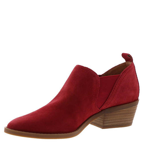 Lucky Brand Fallo Garnet Oiled Suede Western Block Heel Pointed Casual Bootie