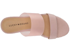 Lucky Brand Brindia Adobe Rose Strappy Slip On Platform Wedge Fashion Sandals