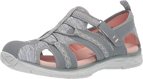Dr. Scholl's Andrews Monument Grey Synthetic/Fabric Slip On Fisherman Sandals