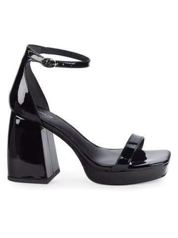 Circus by Sam Edelman Jardine Black Ankle Strap Open Toe Block Heeled Sandals