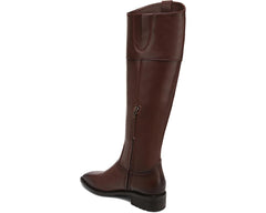 Sam Edelman Drina Brown Leather Knee High Rounded Toe Classic Riding Boots