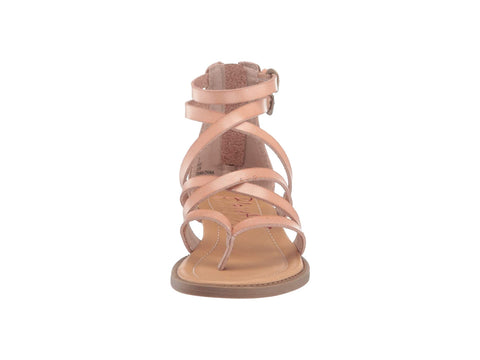 Blowfish Malibu Bungalow-K Nude Glitter Dyecut Pu Crisscrossed Strap Sandals