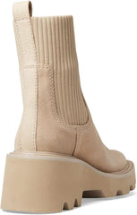 Dolce Vita Hoven H2O Dune Suede Pull On Rounded Toe Chunky Platform Ankle Boots