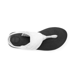 Sanuk Yoga Sling 2 White Slip On Lightweight Ankle Strap Cushioned Sandals