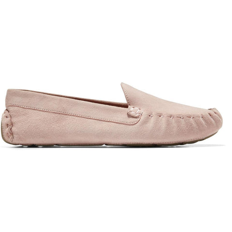Cole Haan Evelyn Driver Rose Smoke Suede Slip On Round Toe Classic Flats Loafers