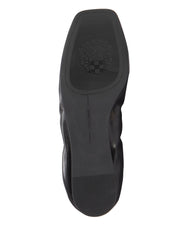 Vince Camuto Breliss Black Slip-On Square Toe Leather Ballet Flat