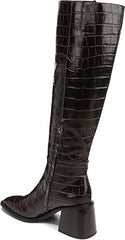 Sam Edelman Wade Stacked Heel Pointed Toe Wide Calf Knee High Fashion Boots