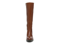 Vince Camuto Dasemma Caramel Leather Wide Calf Over The Knee Block Heel Boot