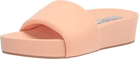 Steve Madden Robyn Peach Fashion Slip On Platform Slide Casual Flat Sandals