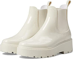 Steve Madden Sahara Bone Waterproof Pull On Round Toe Heel Rain Boots Snow Boots