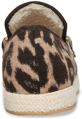 Steve Madden Paxtyn Slip-on Chain Loafers Leopard Bit Espadrille Smoking Slipper
