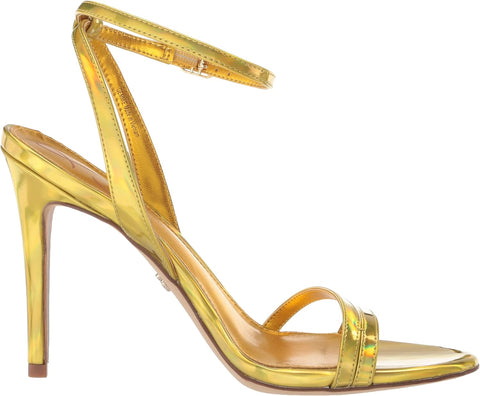 Sam Edelman Gemmie Mimosa Gold Ankle Strap Stiletto Heeled Fashion Sandals
