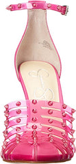 Jessica Simpson Westah Calypso Pink Buckle Strap Pointed Toe Stiletto Clear Pumps